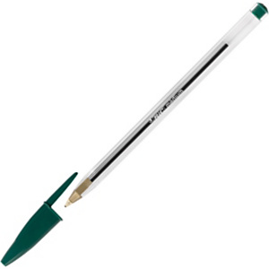 BIC® Cristal Original Penna a sfera Stick, Punta media 1 mm, Fusto in polistirene traslucido, Inchiostro verde (confezione 50 pezzi) BIC® Cristal Original Penna a sfera Stick, Punta media 1 mm, Fusto in polistirene traslucido, Inchiostro verde (confezione 50 pezzi)