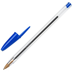 BIC® Cristal Original Penna a sfera Stick, Punta media 1 mm, Fusto traslucido, Inchiostro blu (confezione 50 pezzi) BIC® Cristal Original Penna a sfera Stick, Punta media 1 mm, Fusto traslucido, Inchiostro blu (confezione 50 pezzi)
