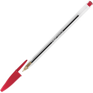 BIC® Cristal Original Penna a sfera Stick, Punta media 1 mm, Fusto traslucido, Inchiostro rosso (confezione 50 pezzi) BIC® Cristal Original Penna a sfera Stick, Punta media 1 mm, Fusto traslucido, Inchiostro rosso (confezione 50 pezzi)