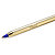 BIC® Cristal® Penna a sfera stick, Punta media da 1 mm, Fusto oro, Inchiostro blu - 2