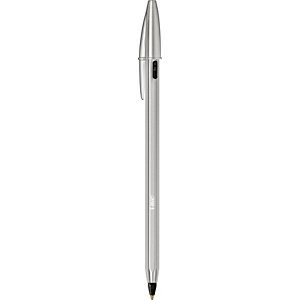 BIC® Cristal Re'New Pack de Bolígrafo de punta de bola, punta mediana de 1 mm, cuerpo de metal, tinta negra y 2 recargas