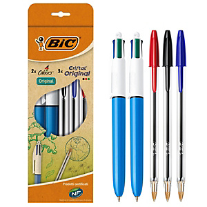 BIC® Eco Kit 2 penne 4 Colours + 3 penne a sfera Cristal Original BIC® Eco Kit 2 penne 4 Colours + 3 penne a sfera Cristal Original