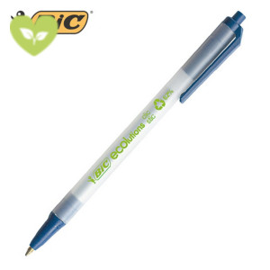 BIC® Ecolutions™ Clic Stic™ Penna a sfera a scatto, Punta media da 1 mm, Fusto traslucido, Inchiostro blu (confezione 50 pezzi) BIC® Ecolutions™ Clic Stic™ Penna a sfera a scatto, Punta media da 1 mm, Fusto traslucido, Inchiostro blu (confezione 50 pezzi)