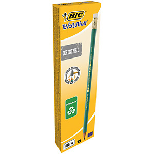 BIC® ECOlutions Evolution Matita in grafite, Mina HB, Fusto esagonale (confezione 12 pezzi) BIC® ECOlutions Evolution Matita in grafite, Mina HB, Fusto esagonale (confezione 12 pezzi)