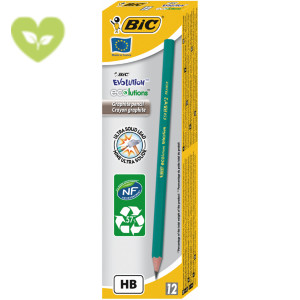 BIC® Ecolutions™ Evolution™ Matita in grafite, Mina HB, Fusto esagonale verde (confezione 12 pezzi) BIC® Ecolutions™ Evolution™ Matita in grafite, Mina HB, Fusto esagonale verde (confezione 12 pezzi)