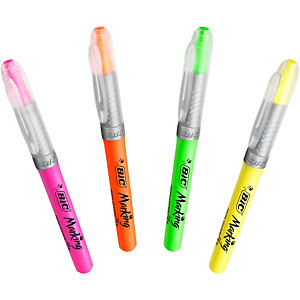 BIC® Evidenziatore Highlighter Flex, Punta a pennello, 1,0 - 4,3 mm, Colori assortiti (confezione 4 pezzi) BIC® Evidenziatore Highlighter Flex, Punta a pennello, 1,0 - 4,3 mm, Colori assortiti (confezione 4 pezzi)