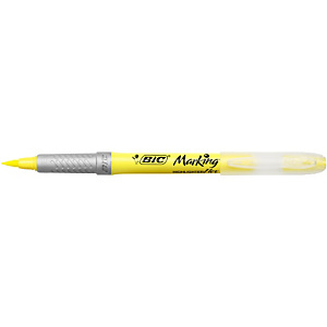 BIC® Evidenziatore Highlighter Flex, Punta a pennello, 1,0 - 4,3 mm, Giallo (confezione 12 pezzi) BIC® Evidenziatore Highlighter Flex, Punta a pennello, 1,0 - 4,3 mm, Giallo (confezione 12 pezzi)