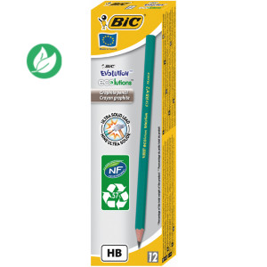 BIC Evolution Crayon de papier mine HB corps hexagonal vert