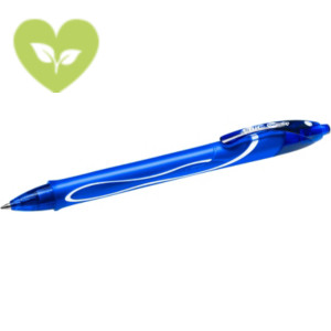 BIC® Gel-ocity Quick Dry Penna a sfera a scatto, Punta media 0,7 mm, Fusto con grip in gomma, Inchiostro gel blu (confezione 12 pezzi)