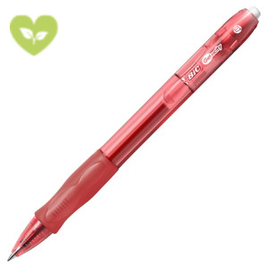 BIC® Gelocity Penna gel a scatto, Punta media da 0,7 mm, Fusto traslucido con grip, Inchiostro rosso BIC® Gelocity Penna gel a scatto, Punta media da 0,7 mm, Fusto traslucido con grip, Inchiostro rosso