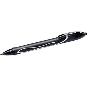 BIC® Gelocity Quick Dry Bolígrafo retráctil de gel, punta fina de 0,7 mm, cuerpo negro con grip, tinta negra BIC® Gelocity Quick Dry Bolígrafo retráctil de gel, punta fina de 0,7 mm, cuerpo negro con grip, tinta negra