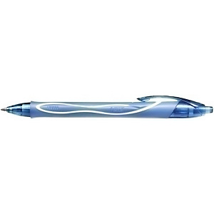 BIC® Gelocity Quick Dry Bolígrafo retráctil de gel, punta fina de 0,7 mm, cuerpo turquesa con grip, tinta turquesa