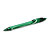 BIC® Gelocity Quick Dry Bolígrafo retráctil de gel, punta fina de 0,7 mm, cuerpo verde con grip, tinta verde - 1