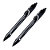 BIC GELOCITY, stylo roller rétractable, pointe moyenne de 0,7 mm, zone de préhension en caoutchouc, encre gel noire (Lot de 2) - 1