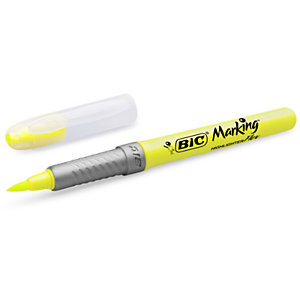 BIC® Highlighter Flex Marcador fluorescente, punta de pincel de 1-4,3 mm, Amarillo