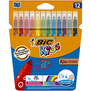 BIC® Kid Couleur Rotuladores de colores, 12 colores BIC® Kid Couleur Rotuladores de colores, 12 colores