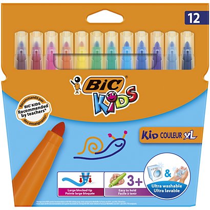 BIC® Kid Couleur XL Estuche de 12 rotuladores - Rotuladores de