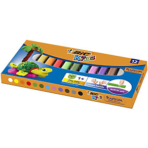 BIC Kids Plastilina, caja con 12 pastillas, colores surtidos