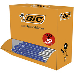 BIC M10 Original Stylo bille rétractable - pointe moyenne 1 mm - Bleu - Pack de 90 + 10 OFFERTS BIC M10 Original Stylo bille rétractable - pointe moyenne 1 mm - Bleu - Pack de 90 + 10 OFFERTS