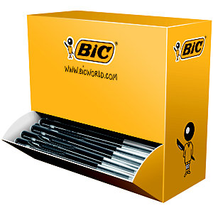 BIC® M10 Original Stylo bille rétractable pointe moyenne 1 mm noir - Lot de 100