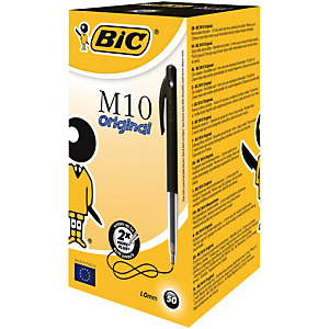 BIC® M10 Original Stylo bille rétractable pointe moyenne 1 mm noir BIC® M10 Original Stylo bille rétractable pointe moyenne 1 mm noir