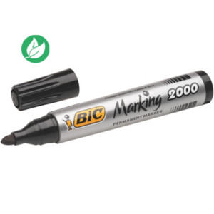 BIC® Marking 2000 ECOlutions - Marqueur permanent pointe ogive trait 1.7 mm - Noir