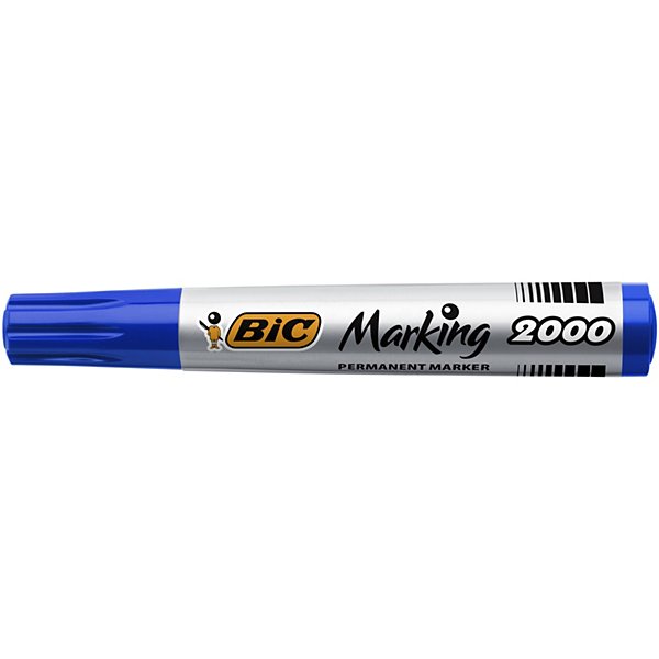 BIC® Marking 2000 Marcador permanente, punta ojival, 1,7 mm, Azul - 2