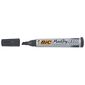 BIC® Marking 2300 ECOlutions - Marqueur permanent pointe biseautée trait de 3,7 à 5.3 mm - Noir BIC® Marking 2300 ECOlutions - Marqueur permanent pointe biseautée trait de 3,7 à 5.3 mm - Noir