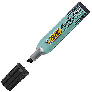 BIC® Marking Onyx 1481 - Marqueur permanent pointe biseautée trait 2,7 à 6,2 mm - Noir