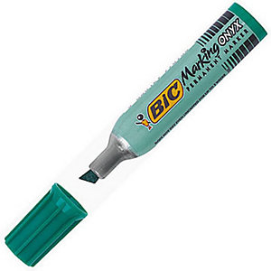 BIC® Marking Onyx 1481 -  Marqueur permanent pointe biseautée trait 2,7 à 6,2 mm - Vert