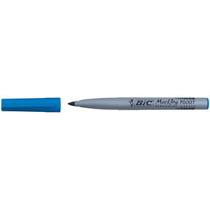BIC® Marking Pocket 1445 ECOlutions - Marqueur permanent pointe ogive trait 1.1 mm - Bleu