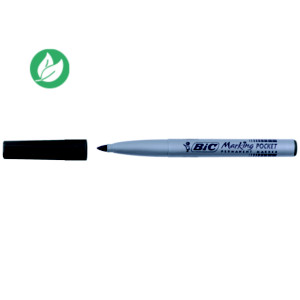 BIC® Marking Pocket 1445 ECOlutions - Marqueur permanent pointe ogive trait 1.1 mm - Noir