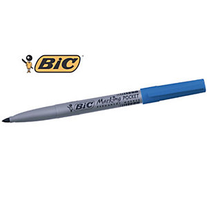 BIC® Marking™ Pocket 1445, Marcatore permanente, Punta tonda, 1,1 mm, Blu (confezione 12 pezzi)