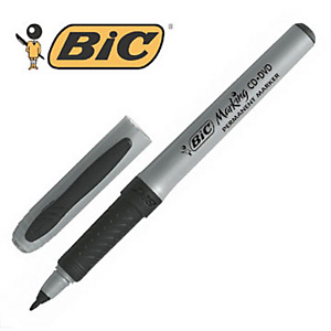 BIC® Marking™ Rotulador permanente para CDs y DVDs de punta redonda fina, trazo de 0,6 mm, negro BIC® Marking™ Rotulador permanente para CDs y DVDs de punta redonda fina, trazo de 0,6 mm, negro