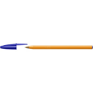 BIC® Orange Bolígrafo de punta de bola, punta fina de 0,8 mm, cuerpo naranja, tinta azul