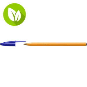 BIC® Orange Bolígrafo de punta de bola, punta fina de 0,8 mm, cuerpo naranja, tinta azul