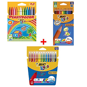 BIC® Pack Ahorro Dibujar y Pintar: Ceras, Lápices y Rotuladores de colores BIC® Pack Ahorro Dibujar y Pintar: Ceras, Lápices y Rotuladores de colores