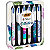 BIC® Penna a sfera 4 Colours Tie Dye e Botanical, Punta media 1 mm, 4 colori: nero, blu, rosso, verde (confezione 6 pezzi) - 2