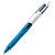 BIC® Penna a sfera a scatto 4 Colours Grip, Punta media 1 mm, Fusto blu con grip in gomma, 4 colori: nero, blu, rosso, verde - 1