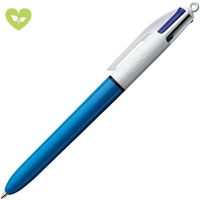 BIC® Penna a sfera a scatto 4 Colours Original, Punta media 1 mm, Fusto blu, 4 colori: nero, blu, rosso, verde - 1