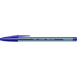 BIC® Penna a sfera  stick Cristal Exact, Punta fine 0,7 mm, Fusto in plastica traslucido, Inchiostro blu (confezione 20 pezzi)