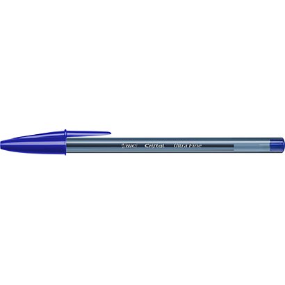 BIC® Penna a sfera  stick Cristal Exact, Punta fine 0,7 mm, Fusto in plastica traslucido, Inchiostro blu (confezione 20 pezzi) - 1