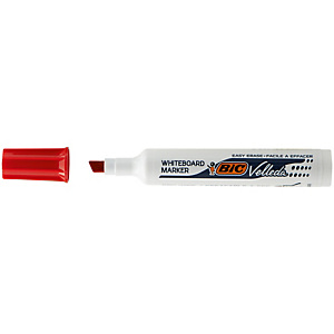 BIC Pennarello Whiteboard Marker Velleda 1791  - punta a scalpello da 3,3mm a 4,6mm  - rosso