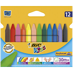 BIC® Plastidecor Peques Ceras de colores, 12 colores