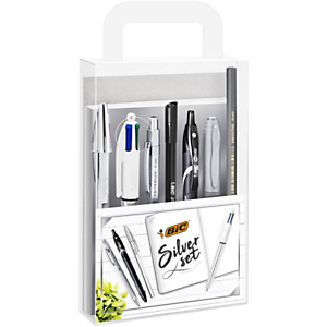 BIC® Silver Set, 7 accessori scrittura argentati BIC® Silver Set, 7 accessori scrittura argentati