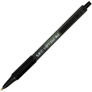 BIC® SOFTFeel Clic Grip Penna a sfera a scatto, Punta media da 1 mm, Fusto in plastica nero con grip, Inchiostro nero (confezione 12 pezzi) BIC® SOFTFeel Clic Grip Penna a sfera a scatto, Punta media da 1 mm, Fusto in plastica nero con grip, Inchiostro nero (confezione 12 pezzi)