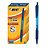 BIC® SoftFeel Clic Grip Stylo bille rétractable pointe moyenne 1 mm bleu - lot de 12 - 1