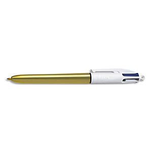 BIC Stylo bille 4 couleurs rétractables Shine. Pointe Moyenne (1,0 mm) - Corps Métallisé Or rose BIC Stylo bille 4 couleurs rétractables Shine. Pointe Moyenne (1,0 mm) - Corps Métallisé Or rose