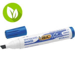 BIC® Velleda 1751 Rotulador para pizarra blanca punta biselada, trazo de 3,7 – 5,5 mm, azul