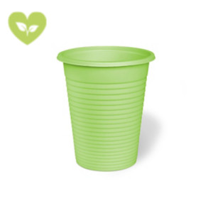 Bicchiere colorato monouso in Mater-Bi, Bio e Compostabile, Capacità 200 cc, Verde Mela (confezione 50 pezzi)